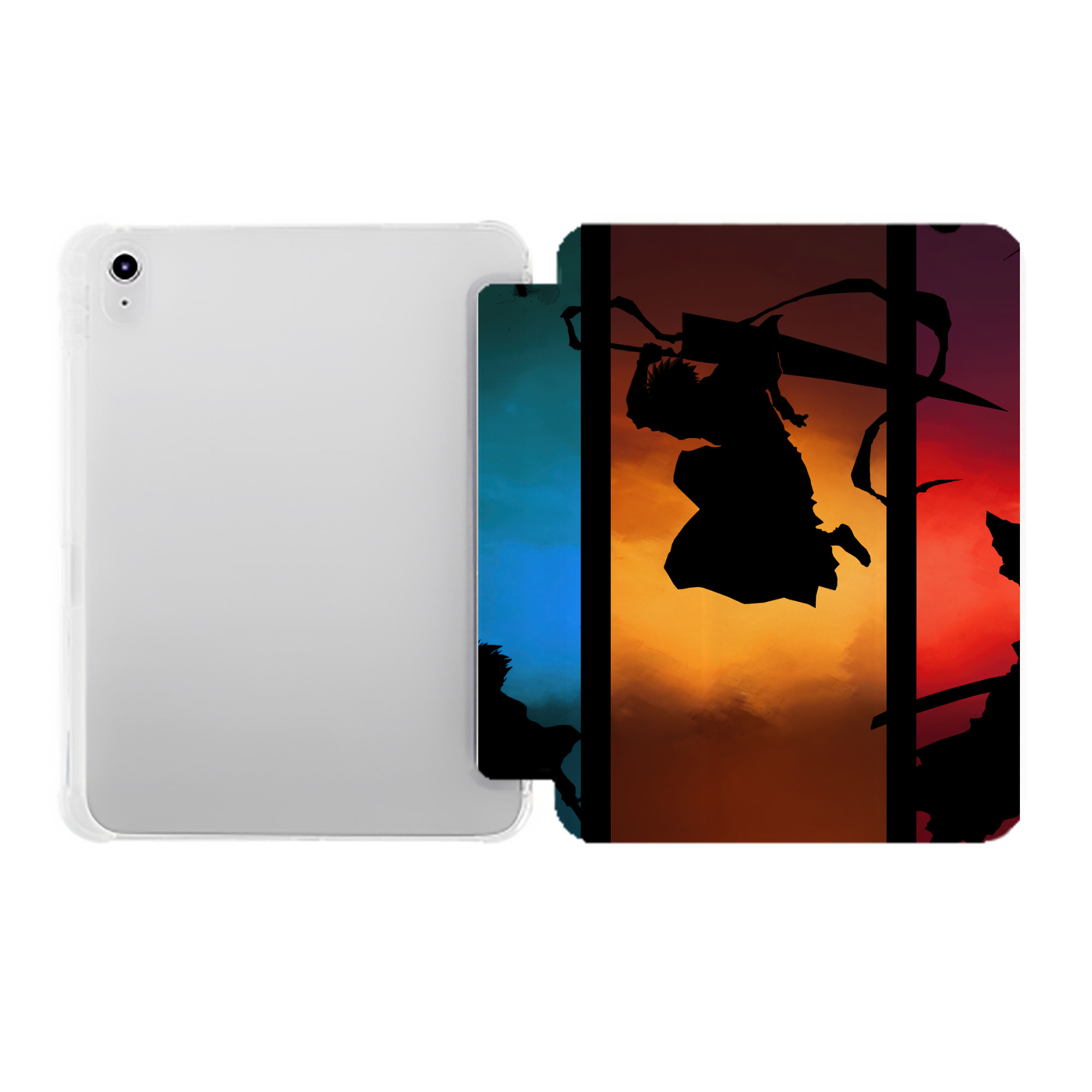 （画像用） ブリーチ BLEACH IPad ケース ペン収納付き 三つ折りスタンド PUレザー×シリコン 対応機種9.5/10.5/10.9インチ